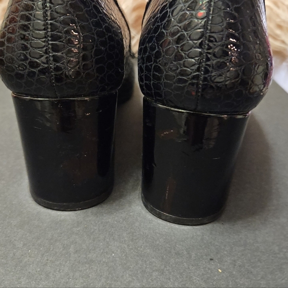 Naturalizer Pump Black Croc Size 10 - Picture 2 of 4